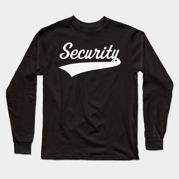 Security Lettering (Team / Service / White) Long Sleeve T-Shirt by MrFaulbaum